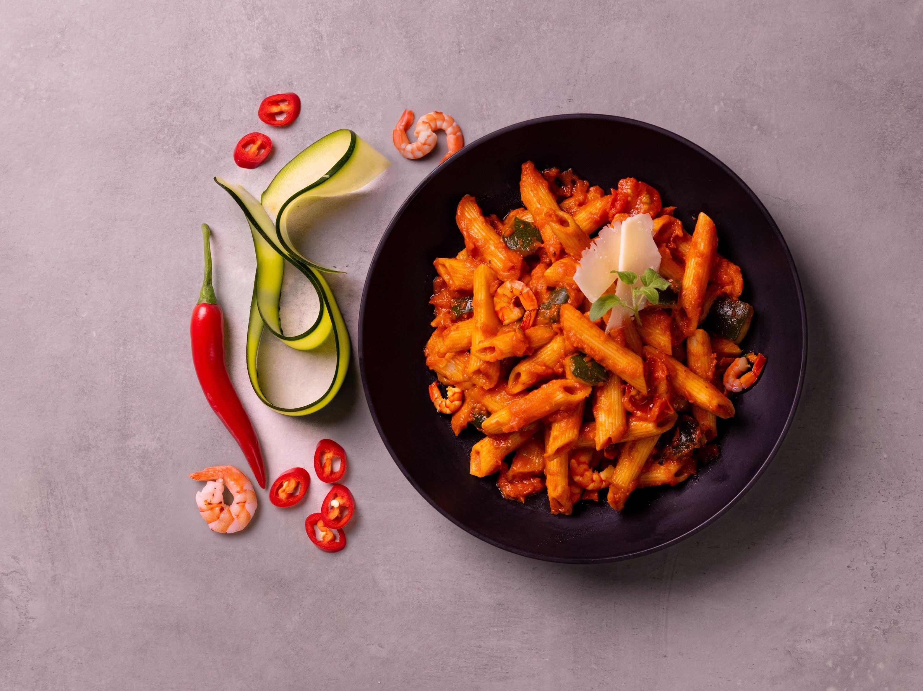 9 x PENNE ARRABBIATA WITH SHRIMP 🍤