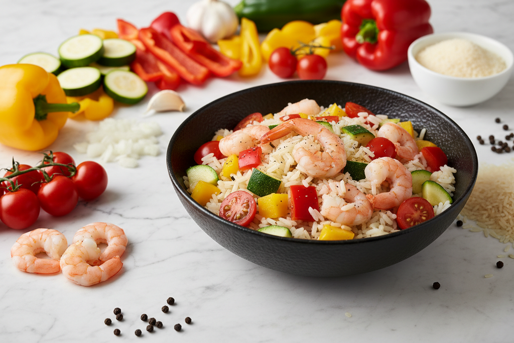 9x SHRIMP & VEGGIE RISOTTO 🍤