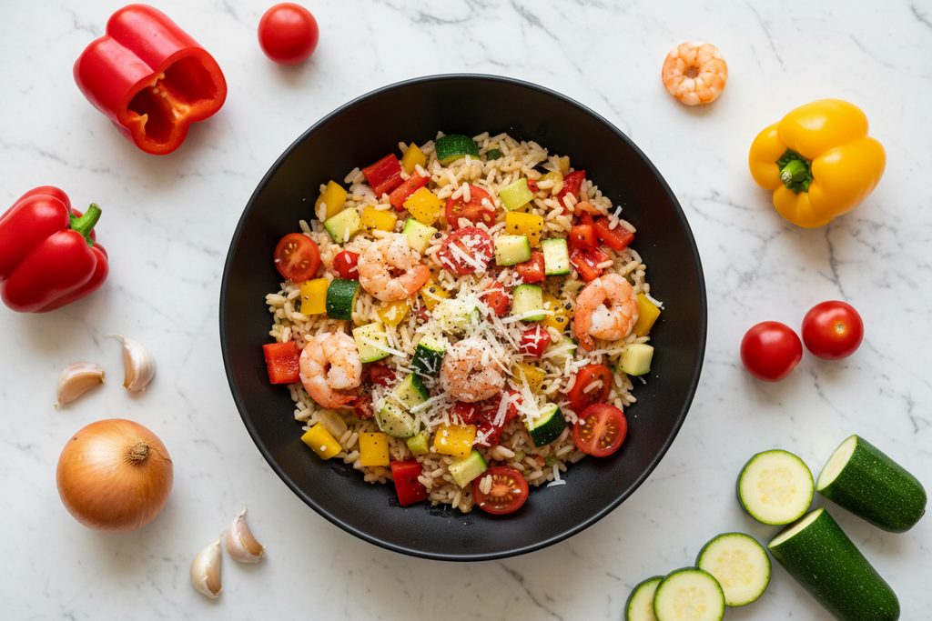 9x SHRIMP & VEGGIE RISOTTO 🍤